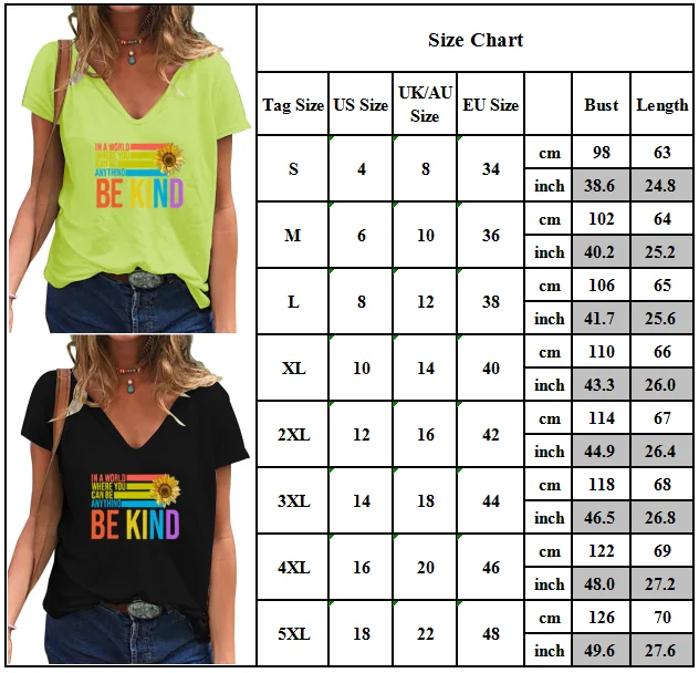 

Womens Summer Short Sleeve Sunflower Printed V Neck Basic T-shirts Casual Tops