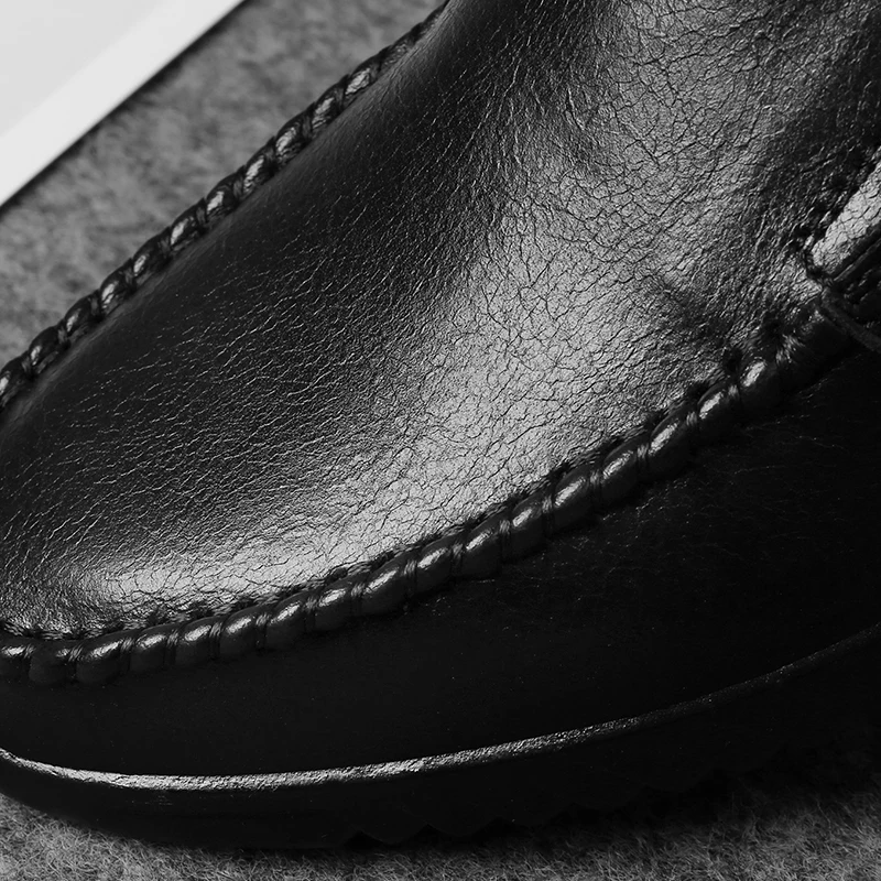 Туфли Tenis Masculino мужские кожаные уличные повседневные Формальные модные черные