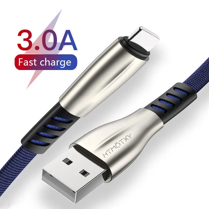 HTMOTXY USB кабель для iPhone 11 PRO XS XR X Max 8 7 6 6S Plus iPad Mini быстрое зарядное устройство кабель для передачи данных кабели для мобильных телефонов