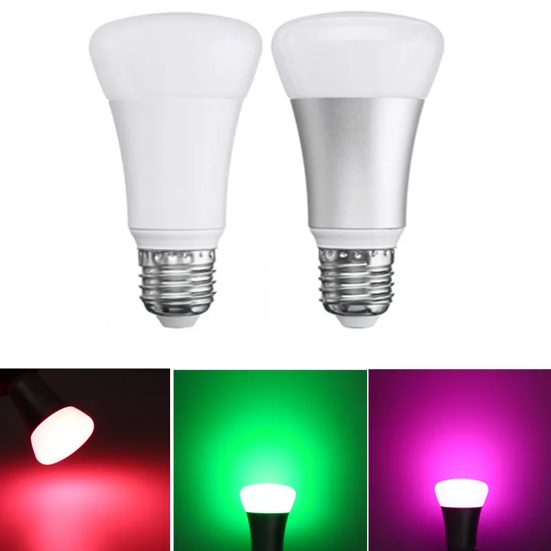 E27 RGBW RGBWW светодиодный светильник RGB Bluetooth Wifi приложение управление умная лампа