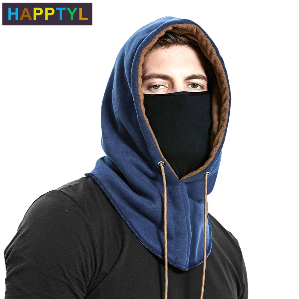 HAPPTYL Зимняя Теплая Лыжная маска флисовая ветрозащитная шапка для спорта на