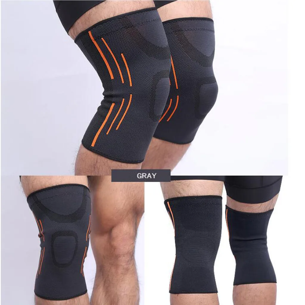 

1Pair Sports Knee Pads Extra-Thick Breathable Adjustable Useful Sports Training Elastic Knee Support Sports Safety Accessories