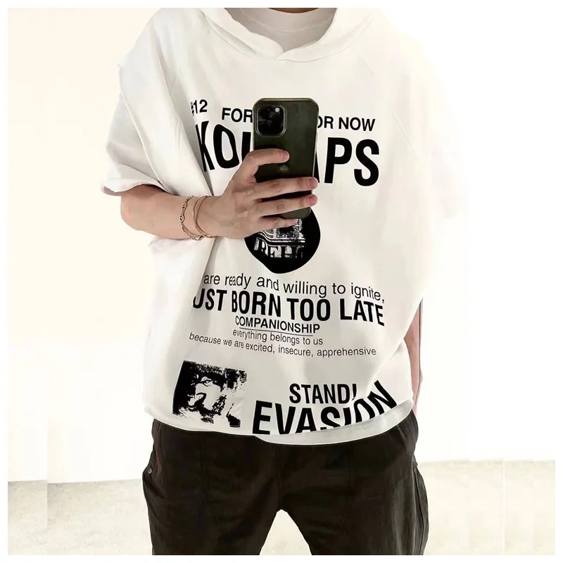 

Летняя Новинка 2022, жилет без рукавов, Мужская толстовка с капюшоном, свободная толстовка ocersize из 100% хлопка