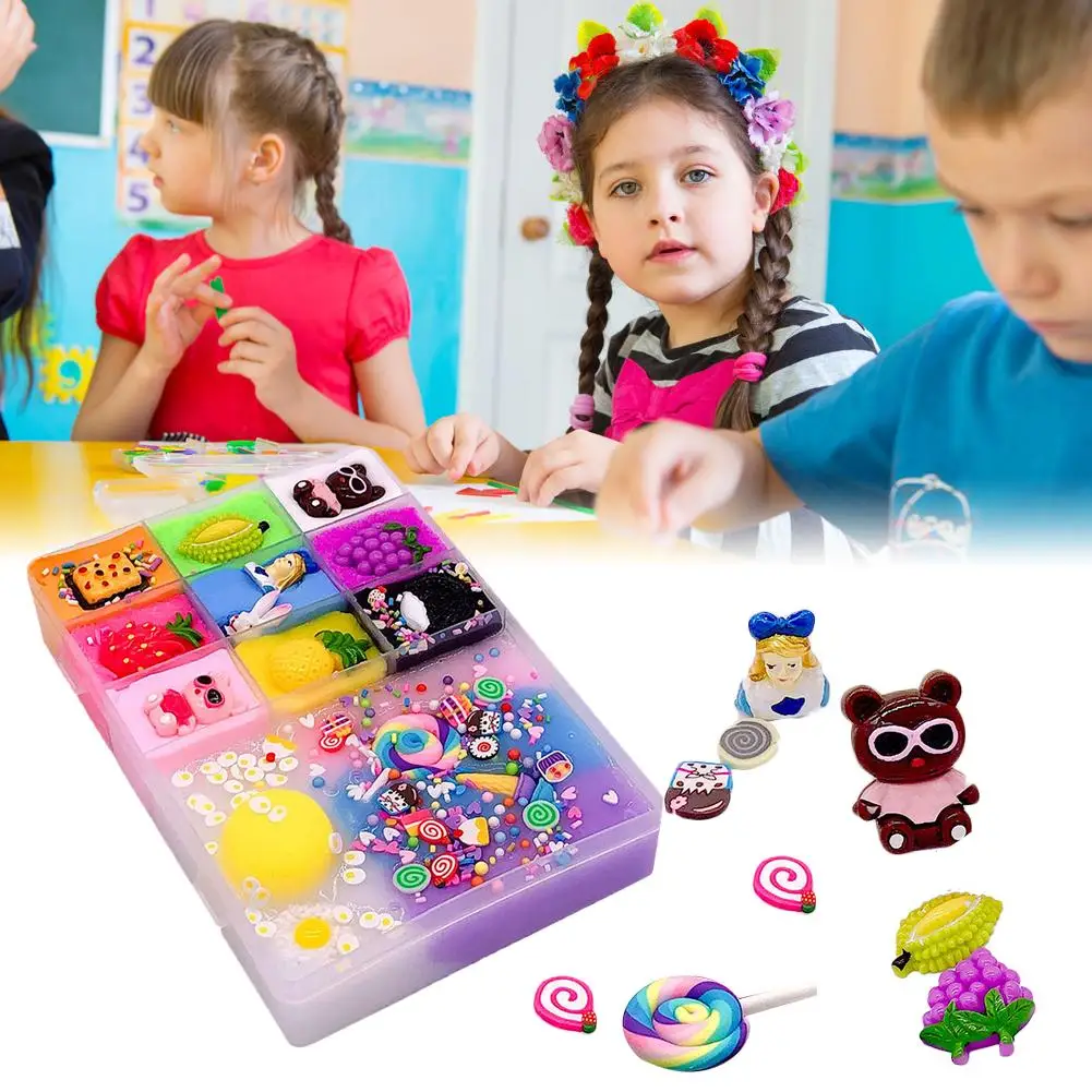 Десять квадратных сеток слизи грязи комплект тык DIY Slime набор Поставки Игрушки