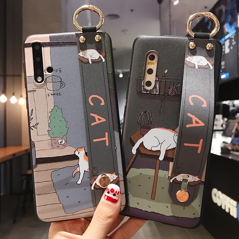 Чехол для Etui iPhone 11 Pro новый чехол с объемным котом из ТПУ на запястье 8 7 6 6S Plus X XR XS Max