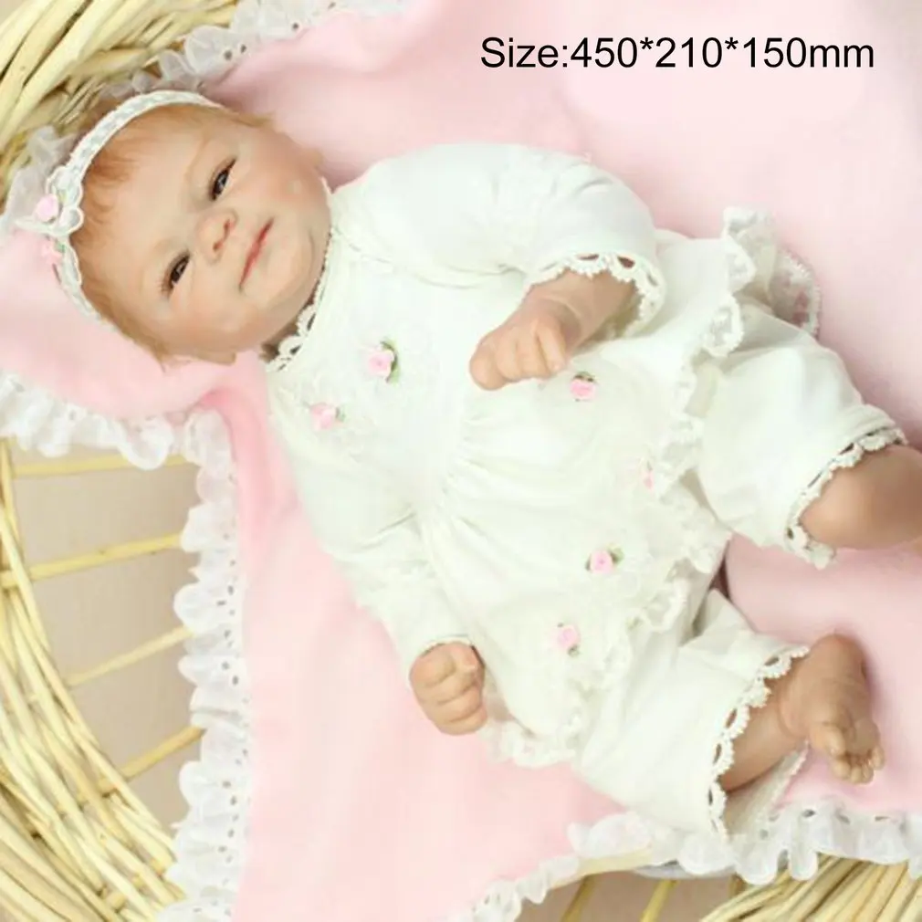 

42cm Clever Reborn Baby Dolls With Lovely Clothes Children Gift Cloth Body Silicone Arms Legs Doll Imitation Baby Lifelike Dolls