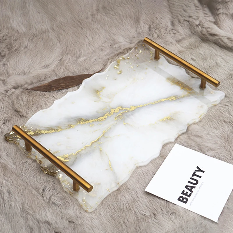 

Crystal Epoxy Resin Mold DIY Mirror Large Mold Tea Coaster Tea Tray Tea Set Holder Silicone Mold For Resin Jewelry Tools