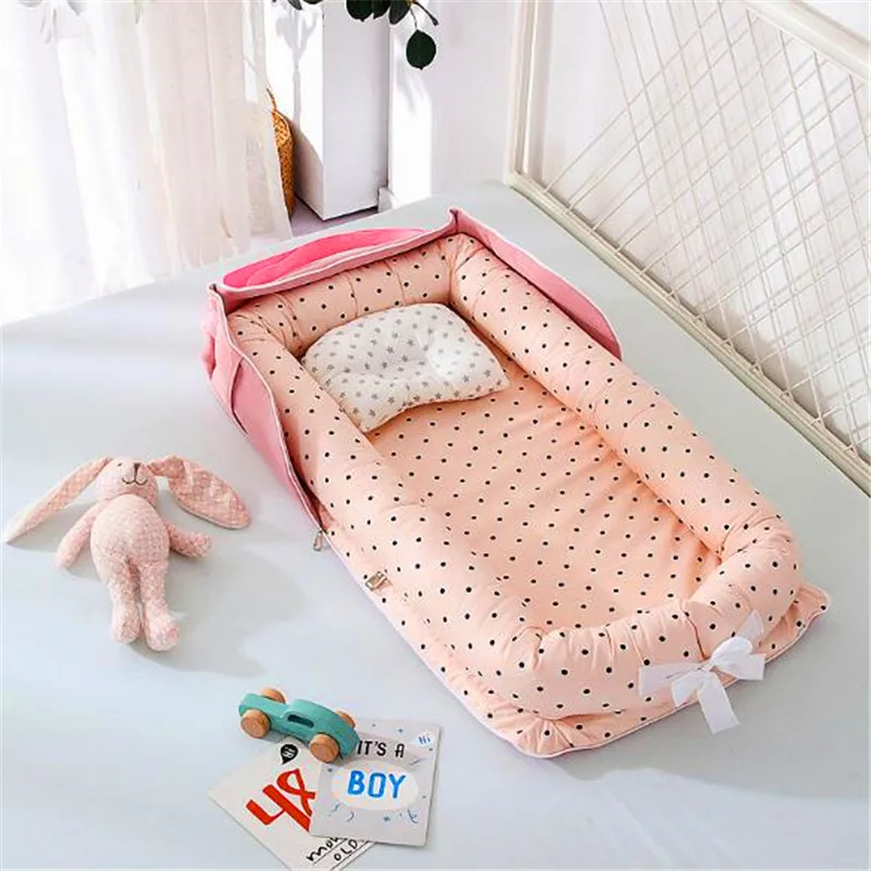 Baby Bed cotton travel Nest Crib outdoor Portable Crib Newborn Sleeping baby basket protection pad