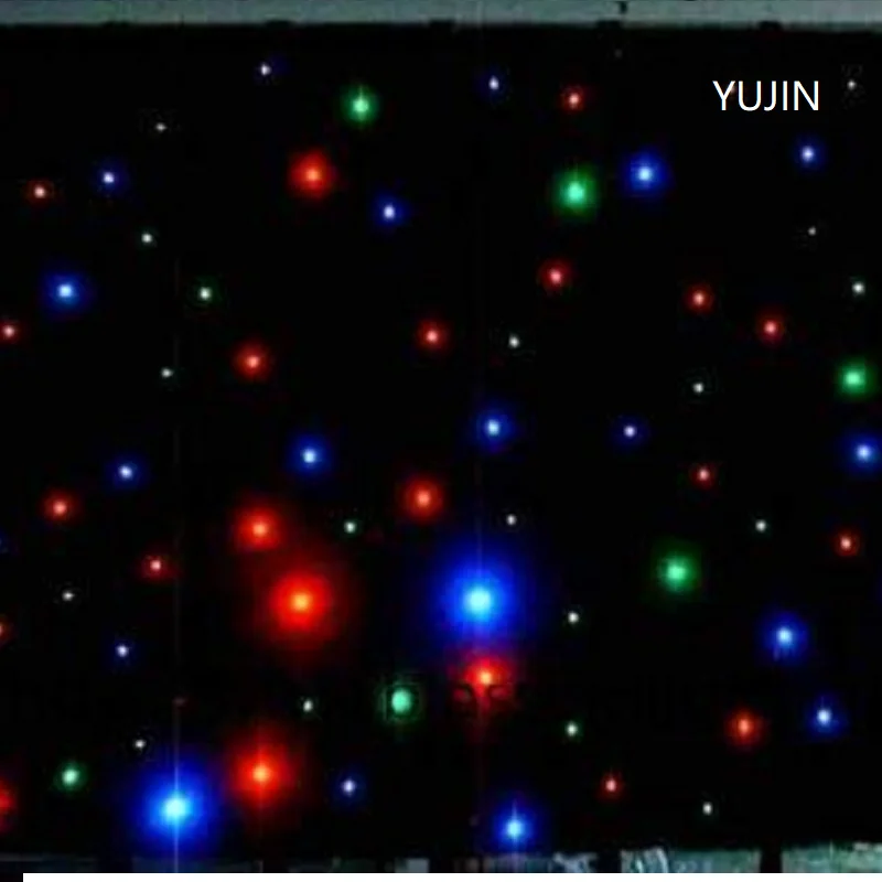 Вечерние огни диско dj стенд dmx 2*3 м led юбка из занавески звезда ткань экран