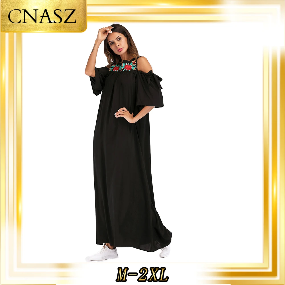 Мусульманское хлопковое марокканское платье-кафетан юбка с блестками и вышивкой