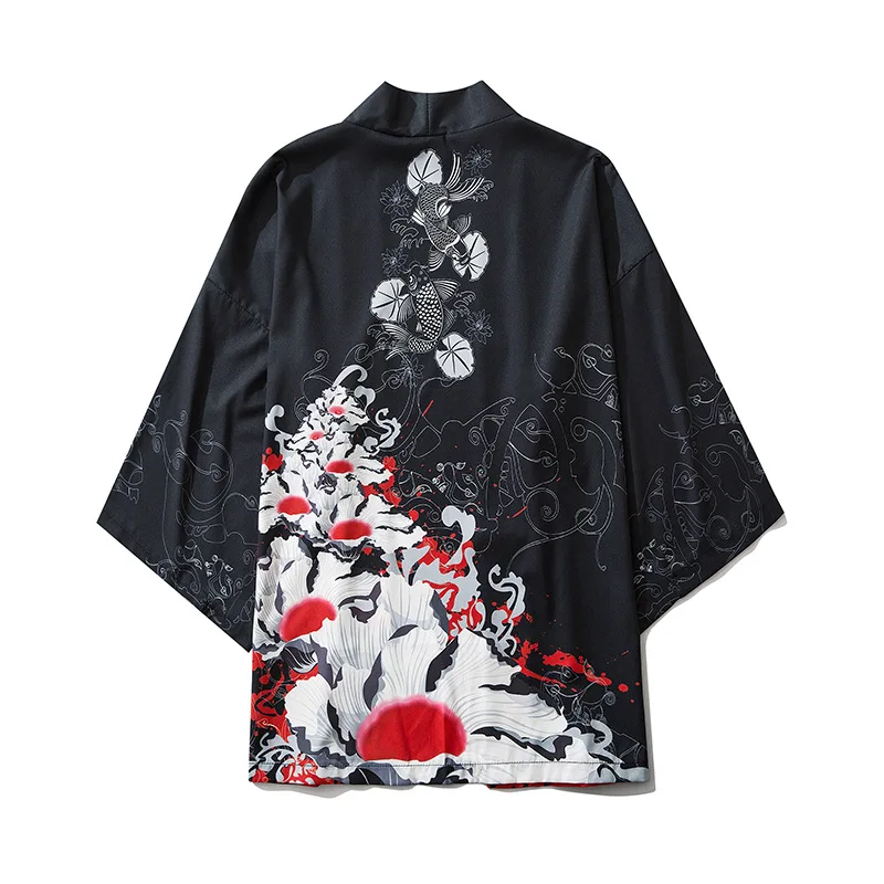 2020 Japanese Style Casual Kimono Streetwear Men Women Fashion Cardigan Japan Harajuku Anime Thin Robe Clothes | Тематическая