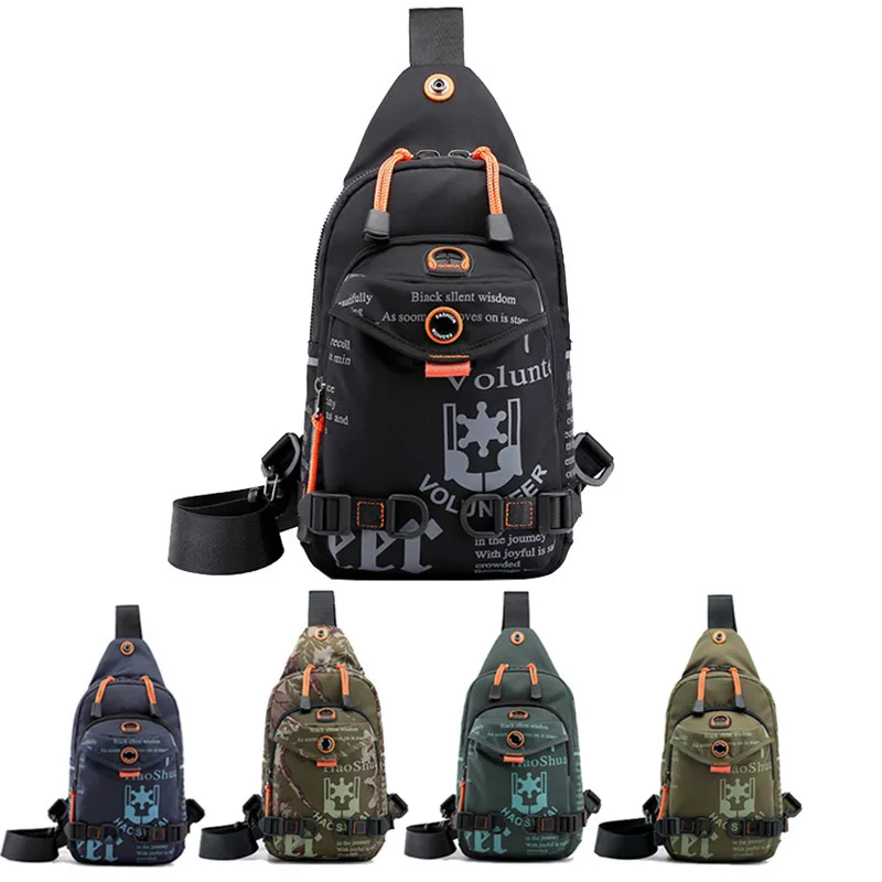 

Multi-purpose Waterproof Nylon Men Chest Bag Rucksack Knapsack Travel Casual Male One Shoulder Bags Sling Backpack Daypack New