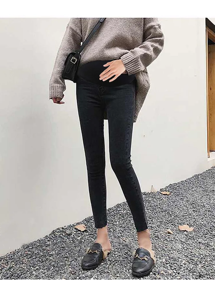 

Warm Fleece Inside Winter Maternity Jeans for Pregnant Women Pregnant Pants Pregnancy Clothes Spring Autumn Maternity Pants