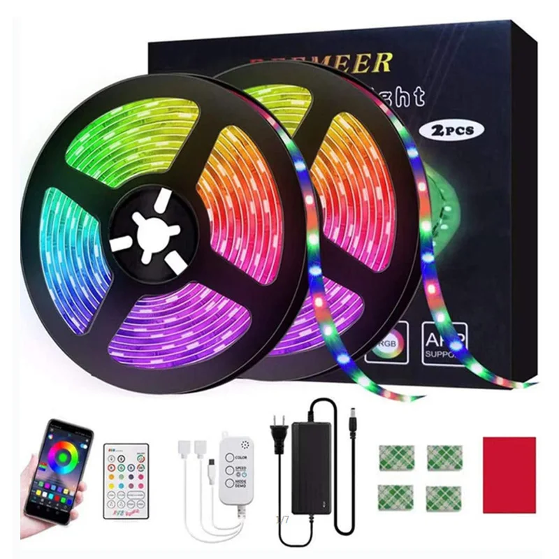 Комплект светодиодсветильник световых полос 5 м/10 м Bluetooth + пульт дистанционного