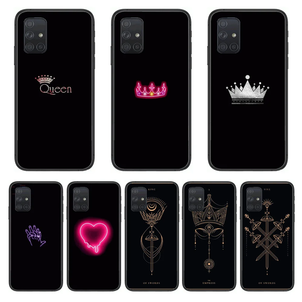 

Black Classic Phone Case Hull For Samsung Galaxy A 50 51 20 71 70 40 30 10 E 4G 5G S Black Shell Art Cell Cover