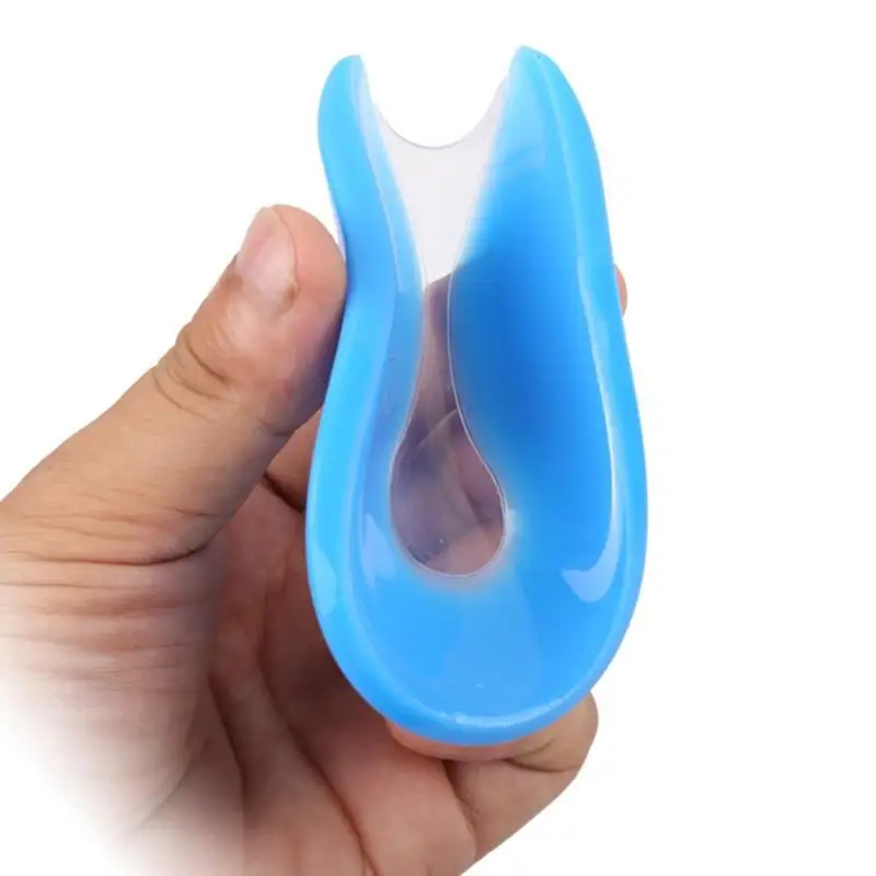 1Pair Foot Pain Relief  Silicone Gel U-Shape Plantar Fasciitis Heel Protector Heel Spur Cushion Pad Shoe Insert Insole Men Women