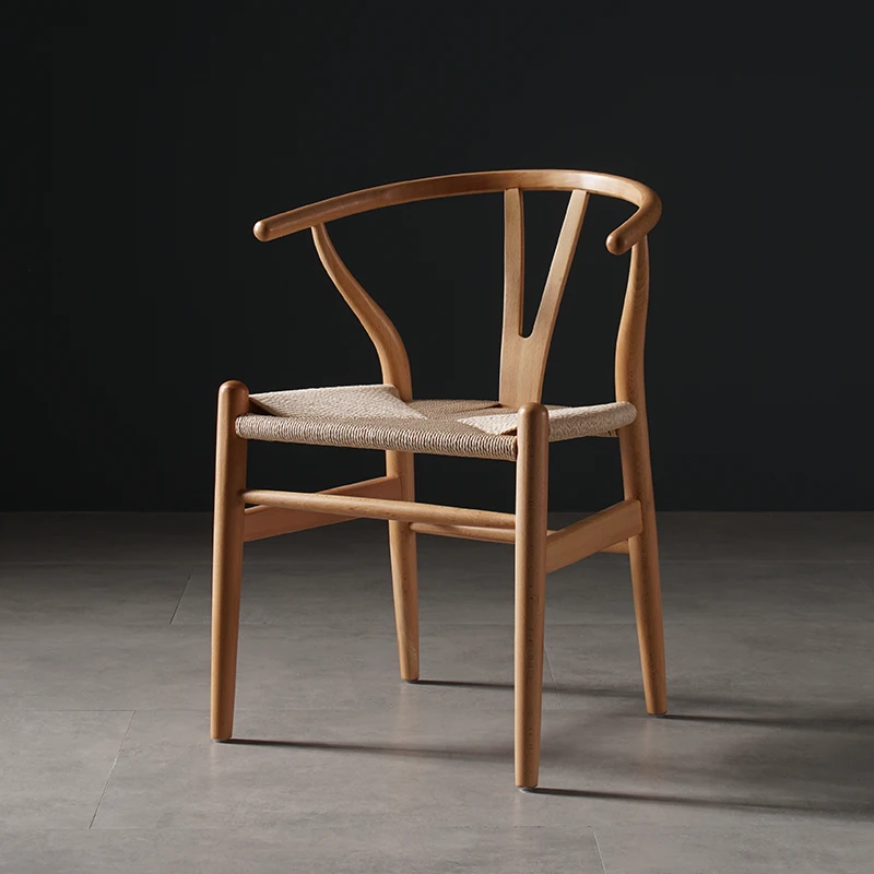 Современный стул Wishbone турбина Ханса Вегнера из массива бука обеденный мебель