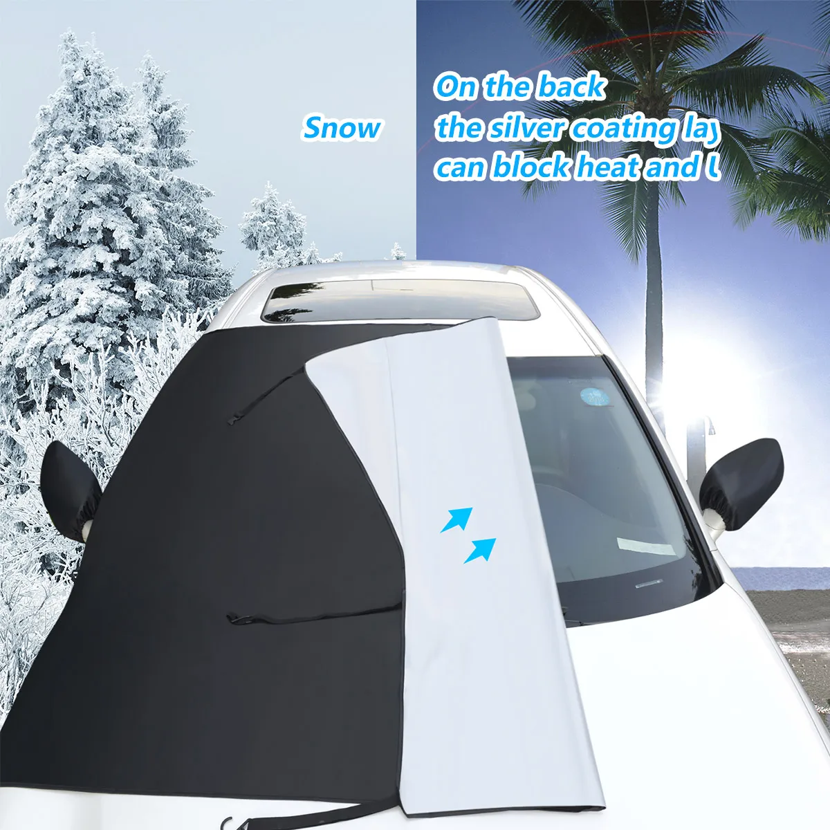 

Car Windshield Snow Sun Shade Waterproof Protector Cover Automobile Sunshade Cover Car Front Windscreen Frost Snow Cover