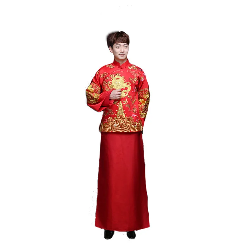 Vestido De Novio Hombre Smoking Masculino платье с драконом Фениксом свадебное для жениха тост