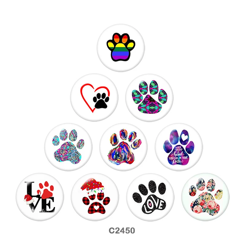 Разноцветные рождественские круглые стеклянные кабошоны Наклейки на