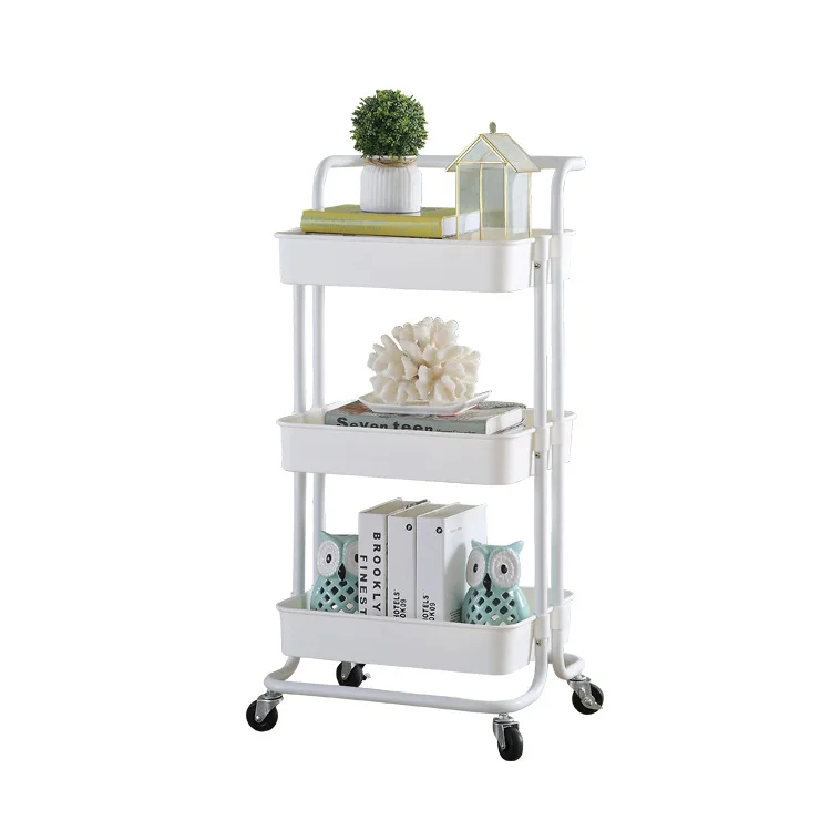 joylove new beauty salon shelf bathroom trolley mobile simple kitchen tidy shelf living room storage trolley free global shipping