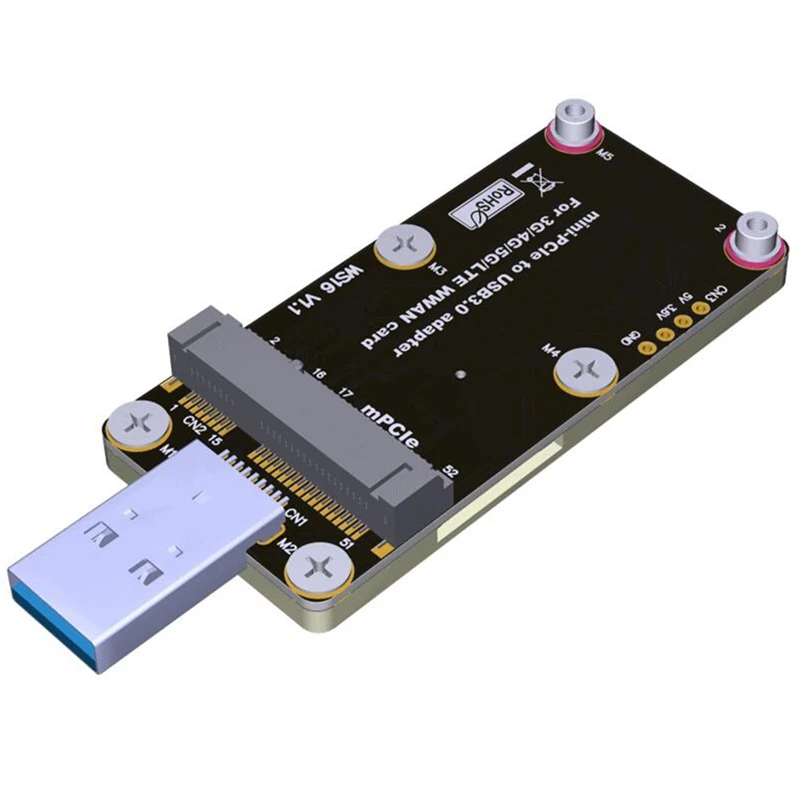 

Переходник Mini-PCIe на USB 3,0, с двумя слотами для SIM-карт, поддержка модуля 4G/5G/LTE, для тестирования адаптера модуль WWAN