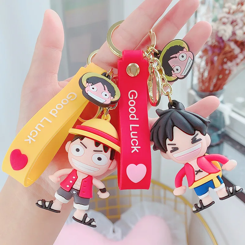 

One Piece Smile Luffy Fashion Anime Key Chain PVC Figure Keyring cute Toys Keychain Keyholder Gift Unisex NEW 2020