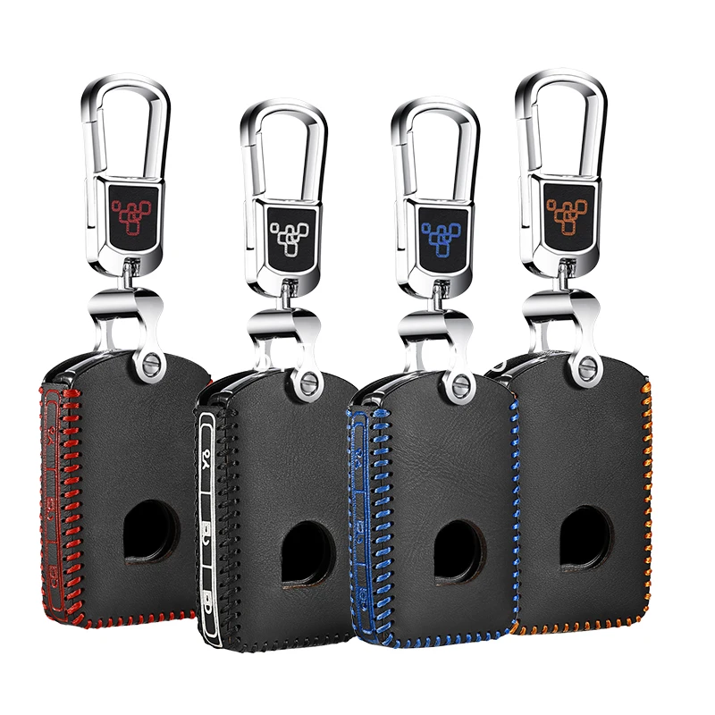 

Чехол для ключей VOLVO XC90 S90L 2016 2017 XC60 2018 кожаный чехол для ключей автомобиля чехол для ключей