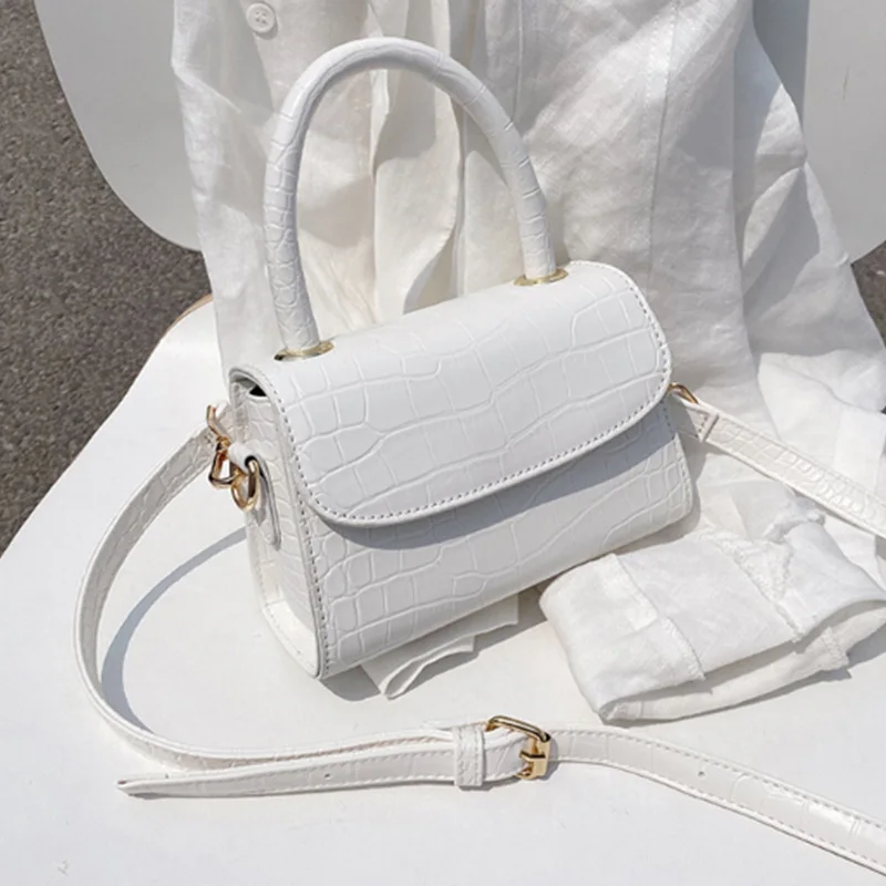 

Crocodile Pattern Crossbody Bags Small Chain Handbag PU Leather Hand Bag for Women Designer Evening Bags