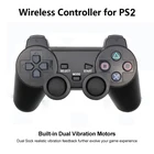 2,4G беспроводной игровой контроллер, вибрационный геймпад для Sony Ps2, беспроводной контроллер, прозрачный цветной геймпад для ps2, игровой джойстик