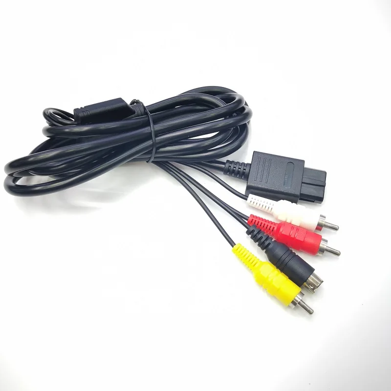 

10 Pcs S-Video Cable 3RCA AV Cord cable for N64 for SNES for GameCube GC