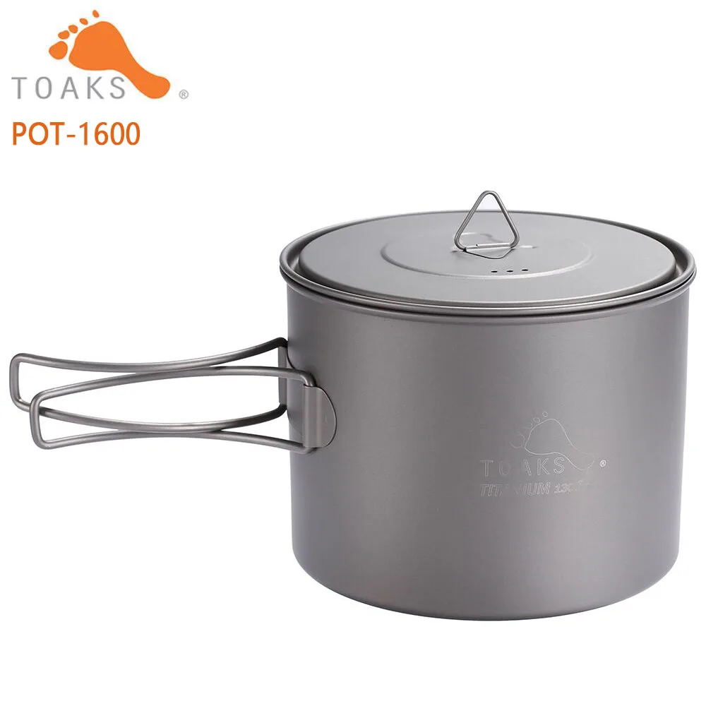 TOAKS 1300/1600 мл кухонная утварь сверхлегкий титановый горшок уличная титановая чаша