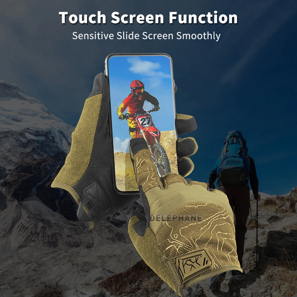 Перчатки для вождения DELEPHANE Нескользящие прочные зимние перчатки с закрытыми