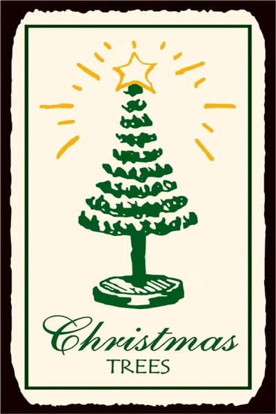 

Christmas Trees Vintage Metal Art Holiday Retro Tin Sign