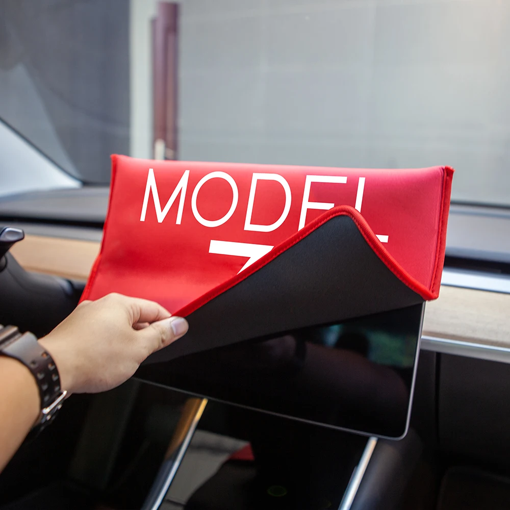 Для Tesla Model 3 2017 2020 аксессуары красная крышка дисплея рукав без шнуровки Защита от