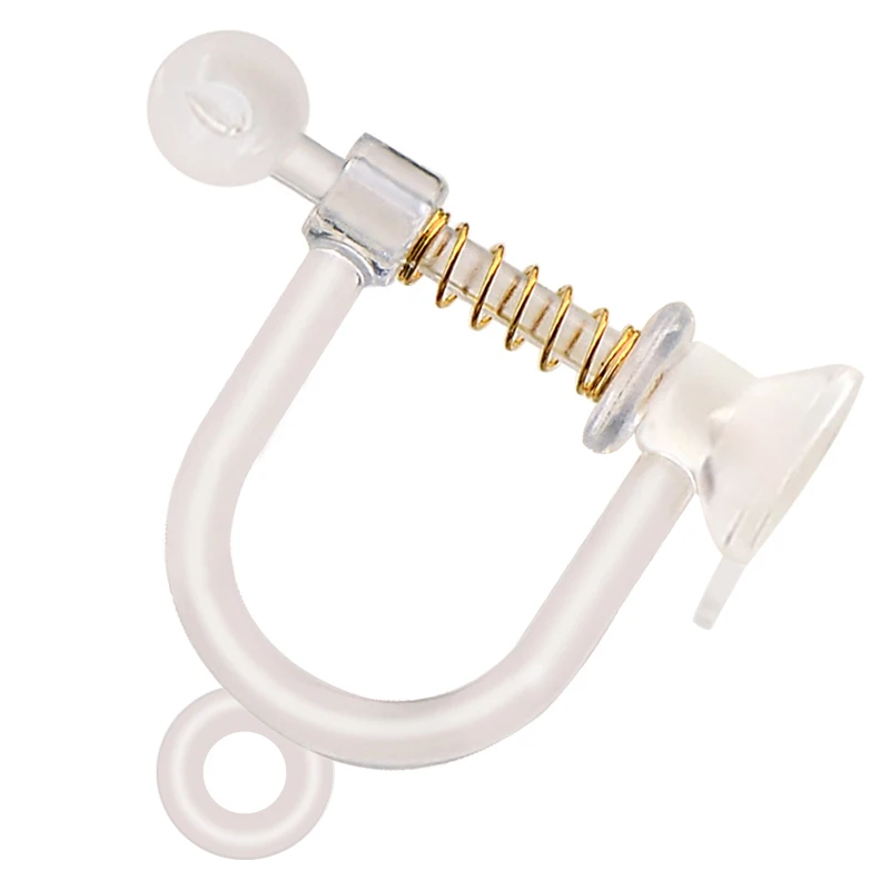 Клипса для ушей из смолы два прыжковых кольца дешевые пластиковые серьги