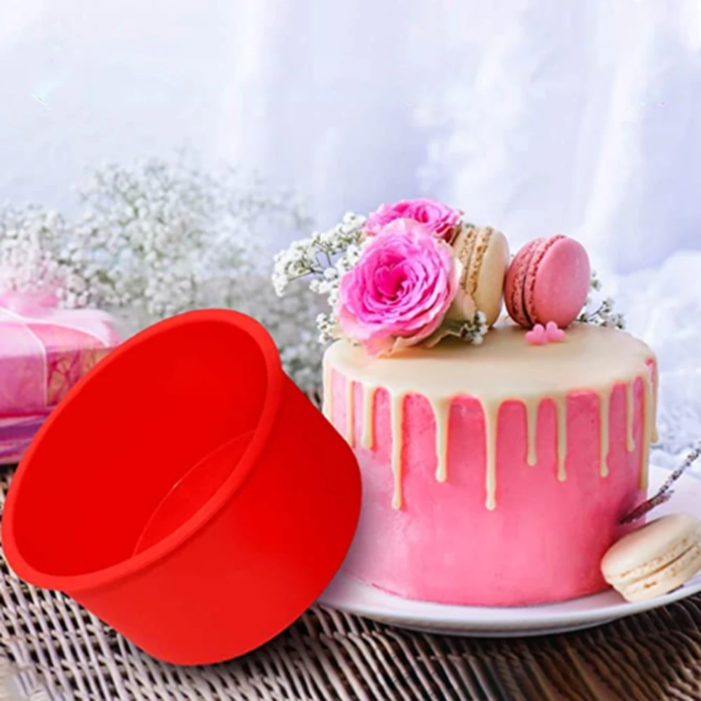 

1 Pcs 4 inch Round Shape Molds Silicone Baking Mold Cake Mousse Ice Creams Chocolates Pastry