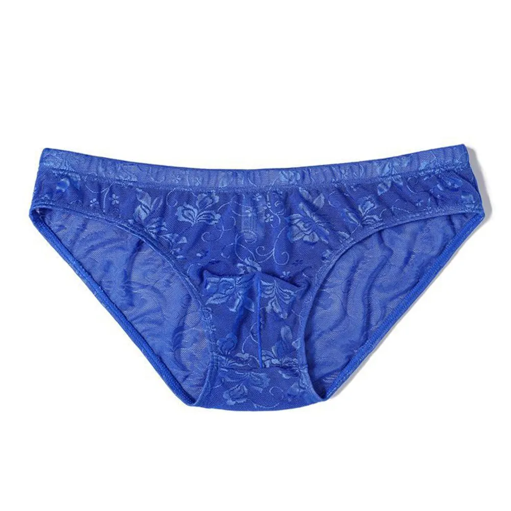 

Mens Sexy Lace Low Rise Briefs Underwear Stretchy Breathable See Through Men's Sexy Lace Low Rise Briefs Underwear Stretchy