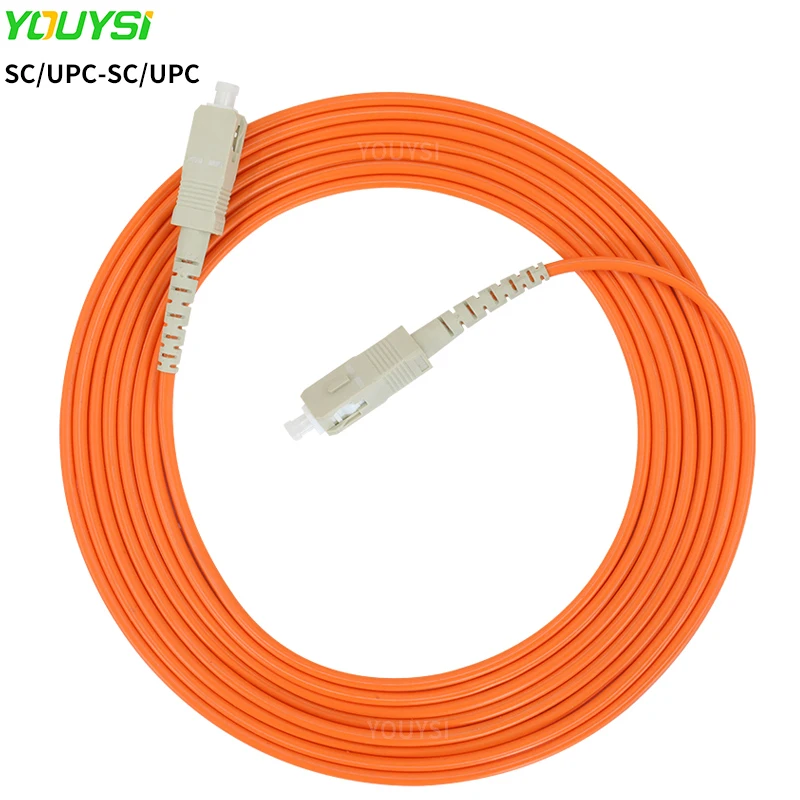 YOUYSI SC/UPC-SC/UPC Fiber Patch Cable SC-SC Multimode Fiber Jumper MM Simplex OM1/OM2 1m 2m 3m 5m 10m