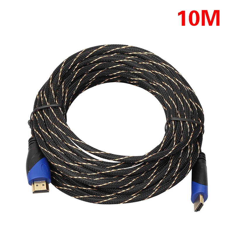 Плетеный кабель HDMI разъем Папа папа позолоченный штекер скорости кабели для