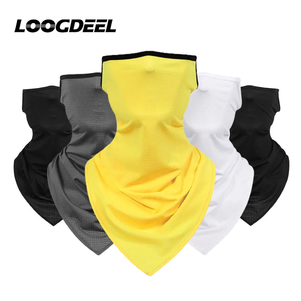 

LOOGDEEL однотонные Цвет Ice silk Треугольники шарф бандана Велосипедный спорт Головные уборы дышащая Солнцезащитная одежда Спорт на открытом воз...