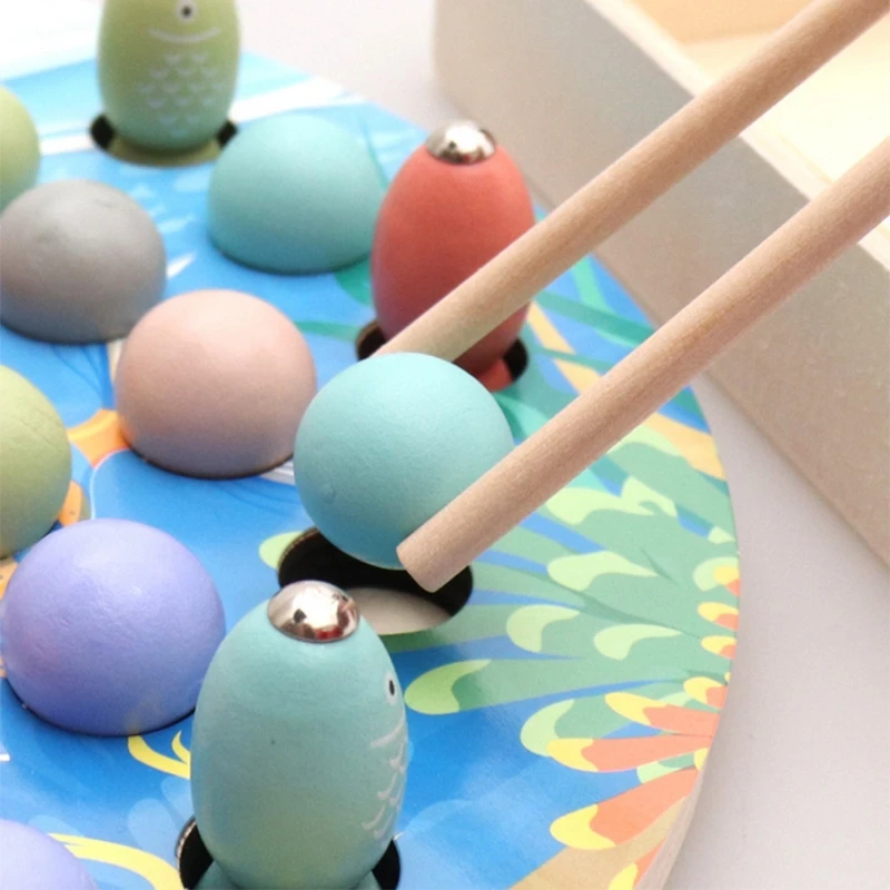 

New Arrival Kids Early Educational Toys Clip Beads Magnetic Fishing Multi-functional learning Toy For Children Montessori
