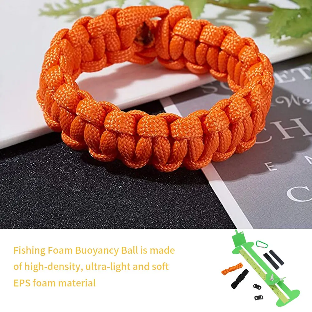 

Weaving Jig Kit Adjustable Length Metal Bracelet Making Tool DIY Hand-Knitting Craft Tools for Umbrella Rope Green