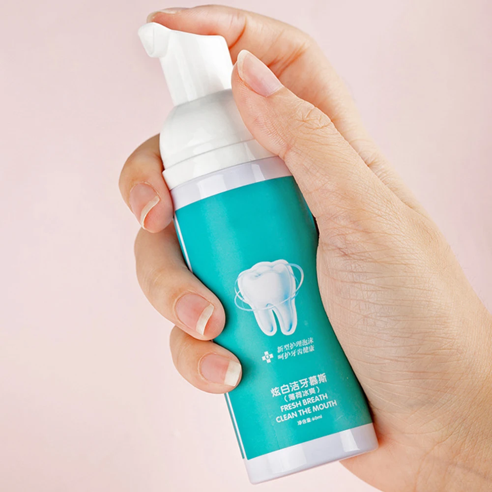 60 мл портативный дорожный Осветляющий мусс для чистки зубов зубной налет