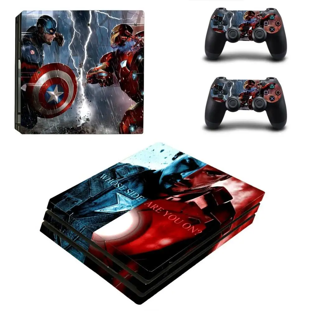 Наклейка Marvel Мстители PS4 Pro s PS 4 Play station Виниловая наклейка для playstation консоль и