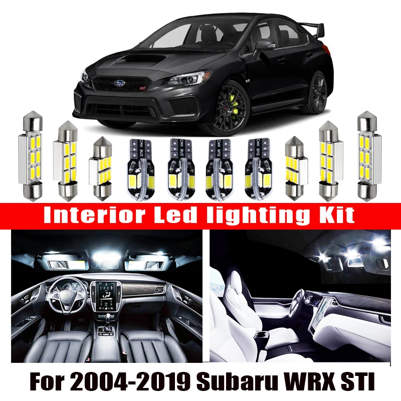 Белый автомобильный светильник для Subaru WRX STI светодиодный чтения без ошибок 2004