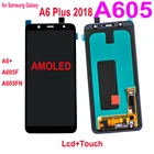 Оригинальный Super Amoled дисплей для Samsung Galaxy A6 + A6 Plus A605, ЖК-дисплей, сенсорный экран, дигитайзер в сборе для Samsung A605F A605FN