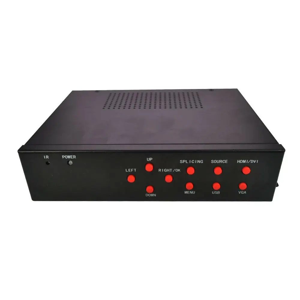 100-240V 4 канала ТВ видеостена контроллер 2x2 HDMI VGA DVI USB видео процессор экранов