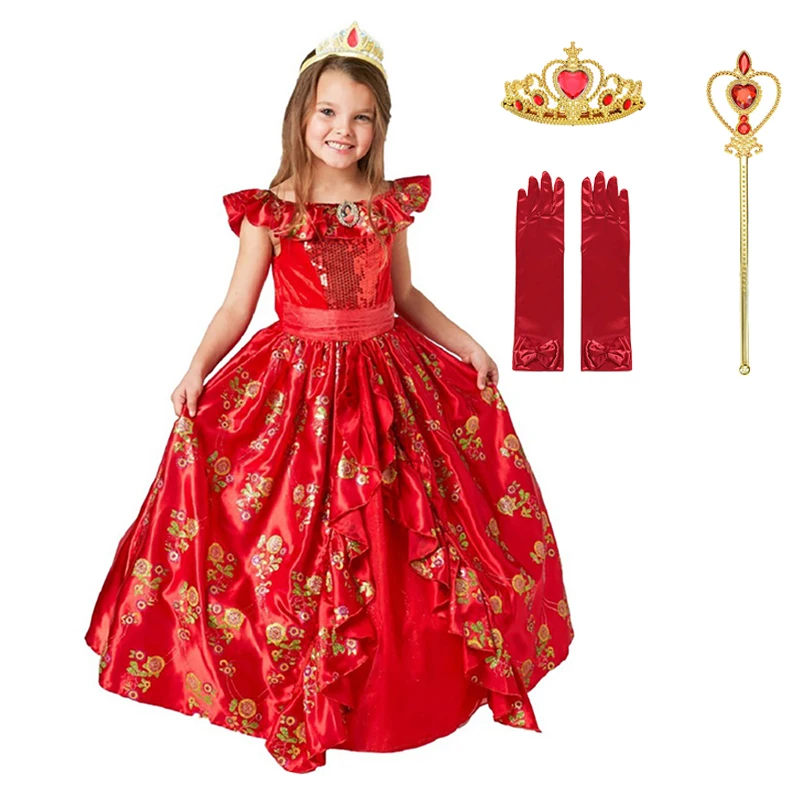 Платье принцессы для девочек на день рождения Хэллоуин косплей-вечеринка платье