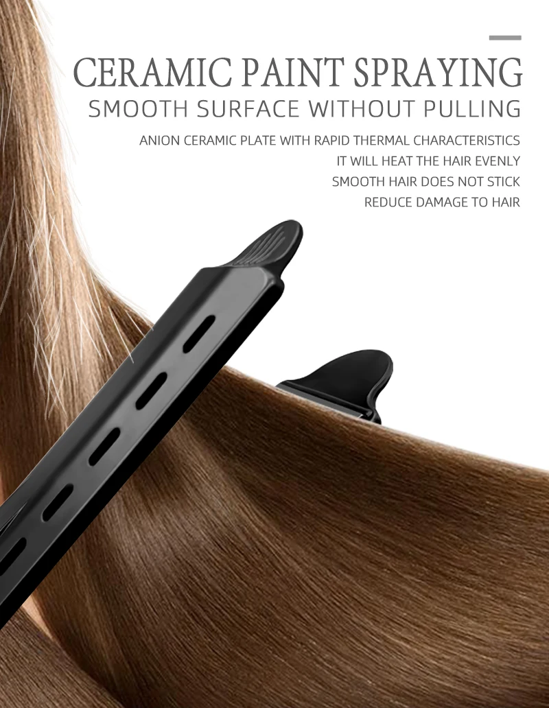 

Professional Electric Hair Straightener Four-Gear Ceramic Tourmaline Ion Flat Iron Straightener Electric Plywood